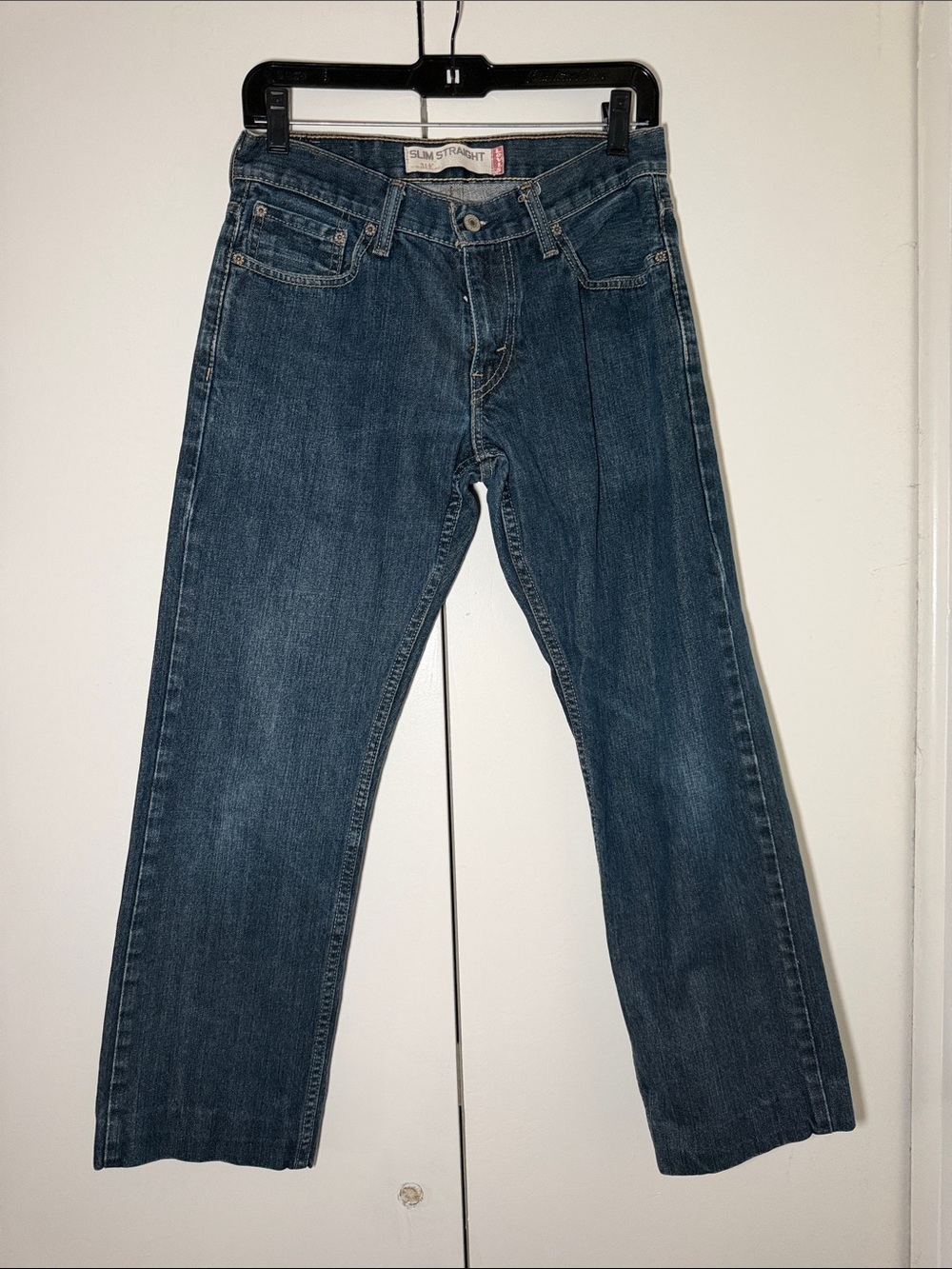 Levi's Slim Straight Jeans in Dark Blue Denim